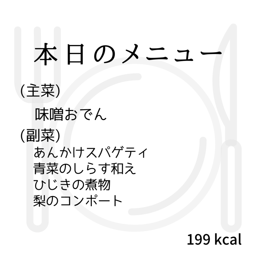 本日のメニューまとめday53